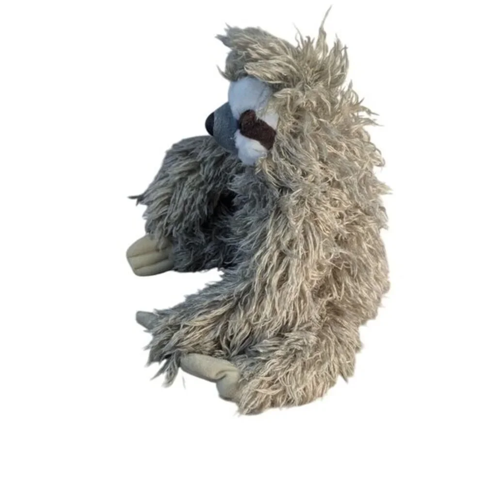 Wild Republic‎ Sloth Plush Shaggy Grey Stuffed Animal 13 Inch Three Toed 10963